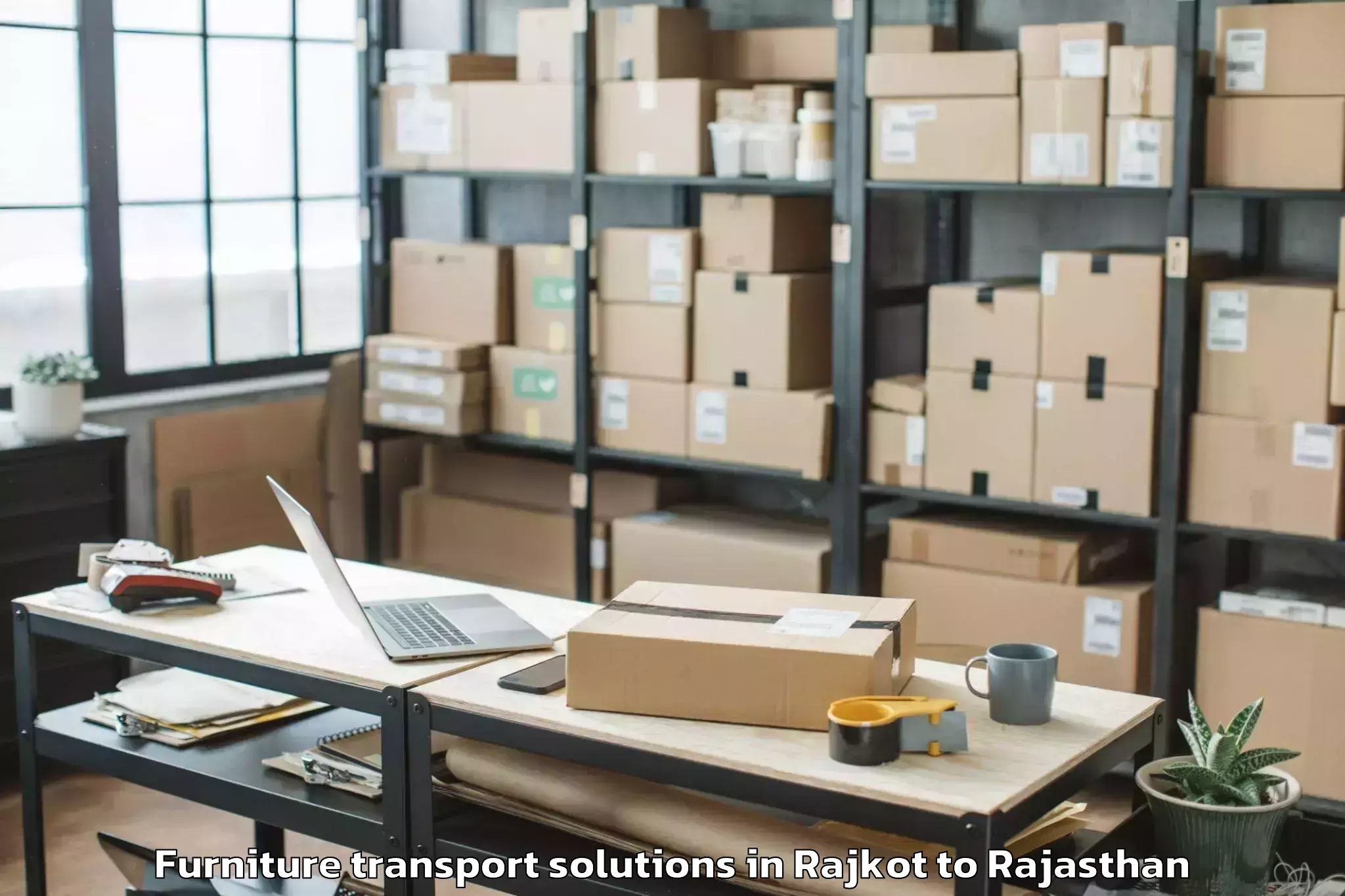 Expert Rajkot to Udaipur Airport Udr Furniture Transport Solutions